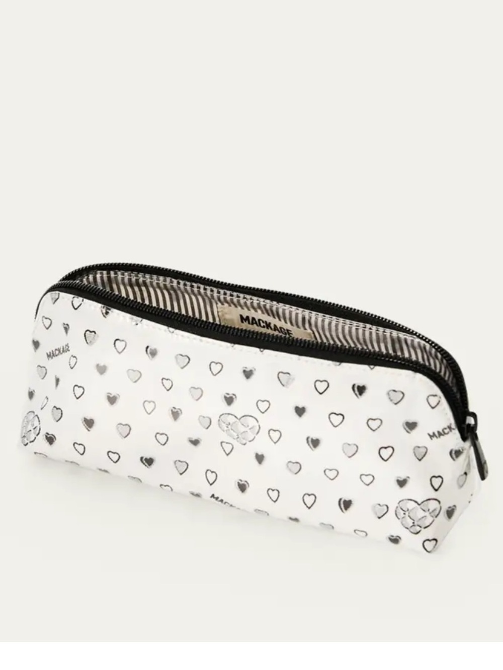 Roller Rabbit X Mackage Quilted Hearts Makeup Bag NWT